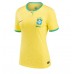 Brazilië Voetbalkleding Thuisshirt Dames WK 2022 Korte Mouwen